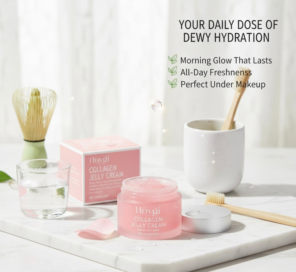 Collagen Jelly Cream Niacinamide Tightening Soothing Moisturizing Anti-Aging Firmness Hydration Skincare 100Ml Face Gel