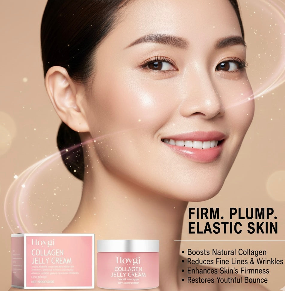 Collagen Jelly Cream Niacinamide Tightening Soothing Moisturizing Anti-Aging Firmness Hydration Skincare 100Ml Face Gel