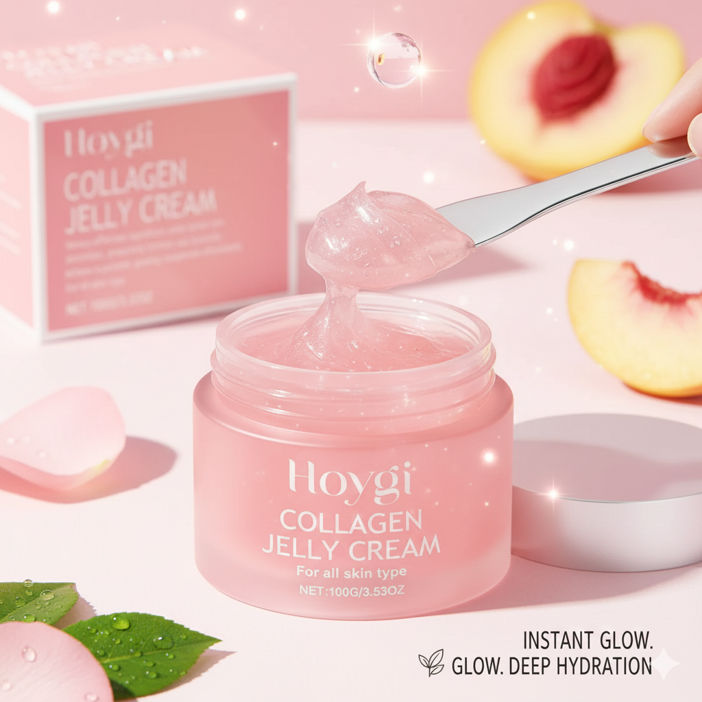Collagen Jelly Cream Niacinamide Tightening Soothing Moisturizing Anti-Aging Firmness Hydration Skincare 100Ml Face Gel