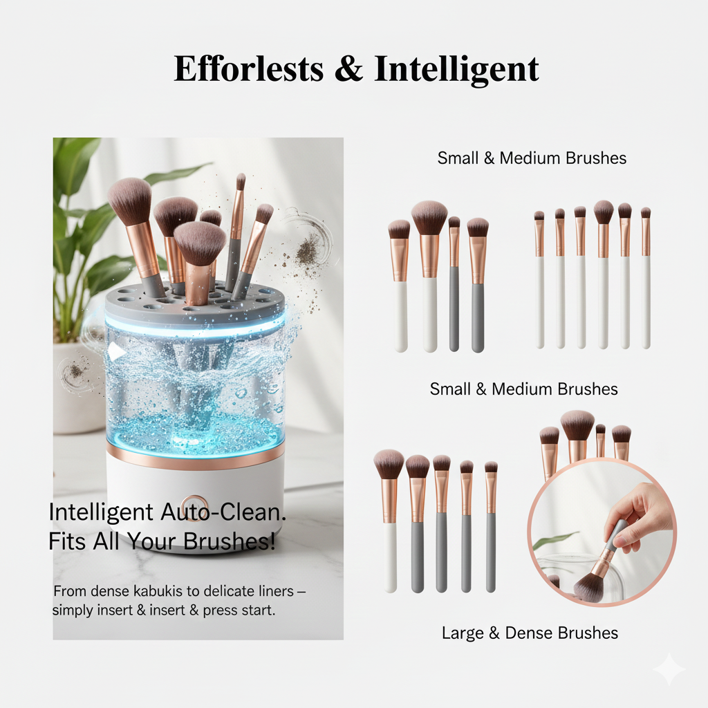 The 3-in-1 Sonic Clean & Quick-Dry Brush System