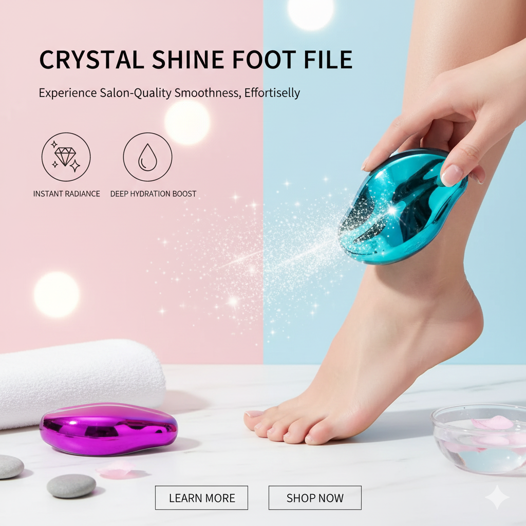 Crystal-Smooth Feet: Nano-Glass Callus Remover & Exfoliating File