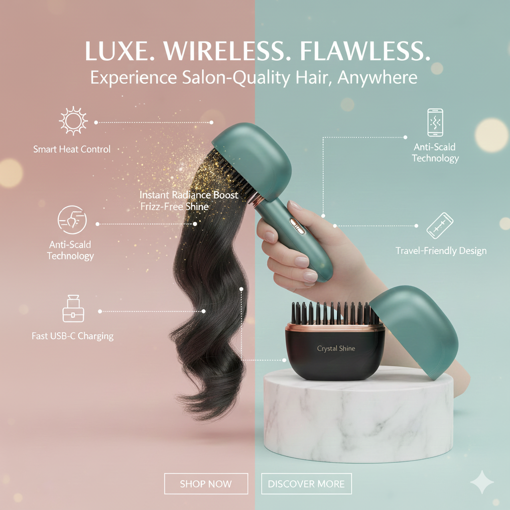 Portable Mini Hair Straightening Comb for Professional Styling