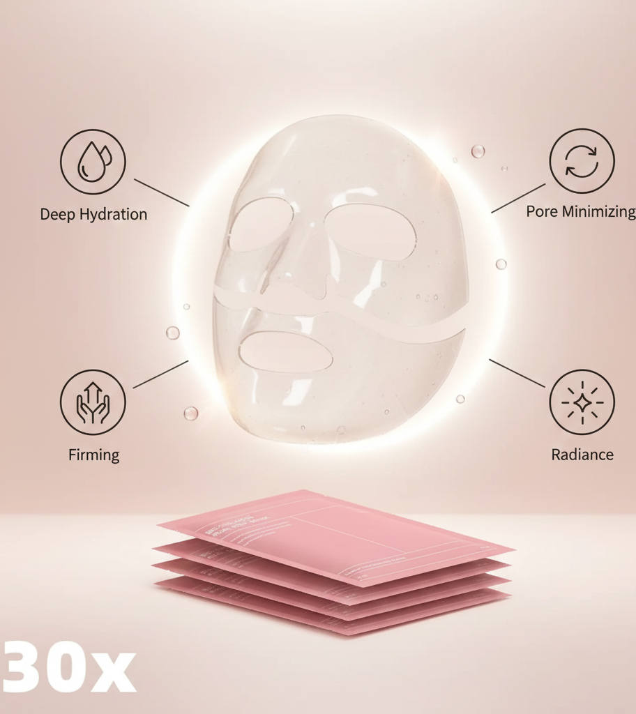 Bio Collagen Deep Hydrating Face Masks for Moisturized & Brightened Skin