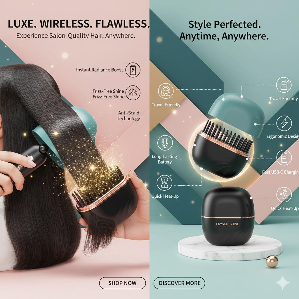 Portable Mini Hair Straightening Comb for Professional Styling