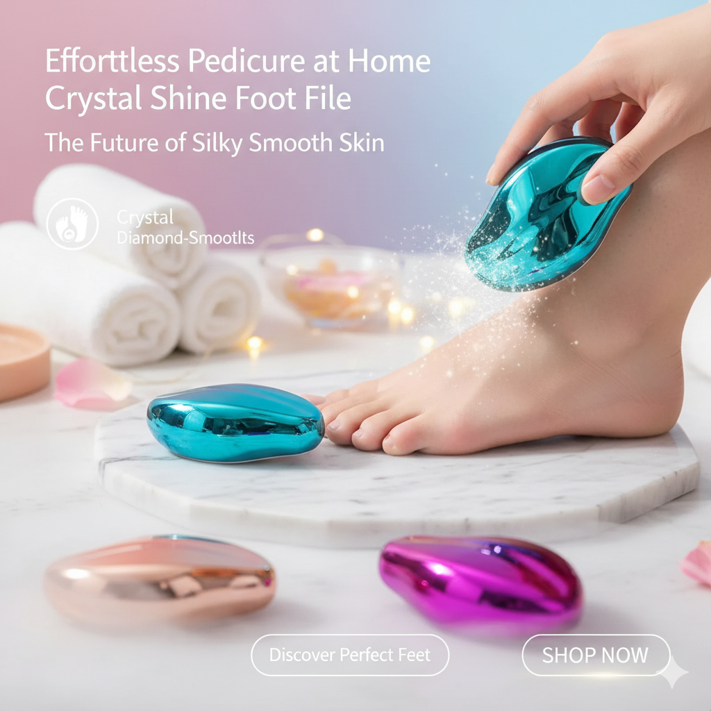 Crystal-Smooth Feet: Nano-Glass Callus Remover & Exfoliating File