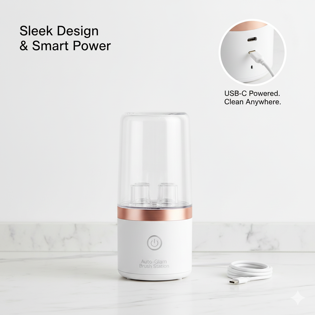 The 3-in-1 Sonic Clean & Quick-Dry Brush System