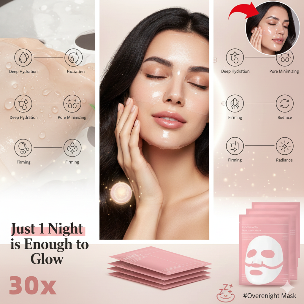 Bio Collagen Deep Hydrating Face Masks for Moisturized & Brightened Skin