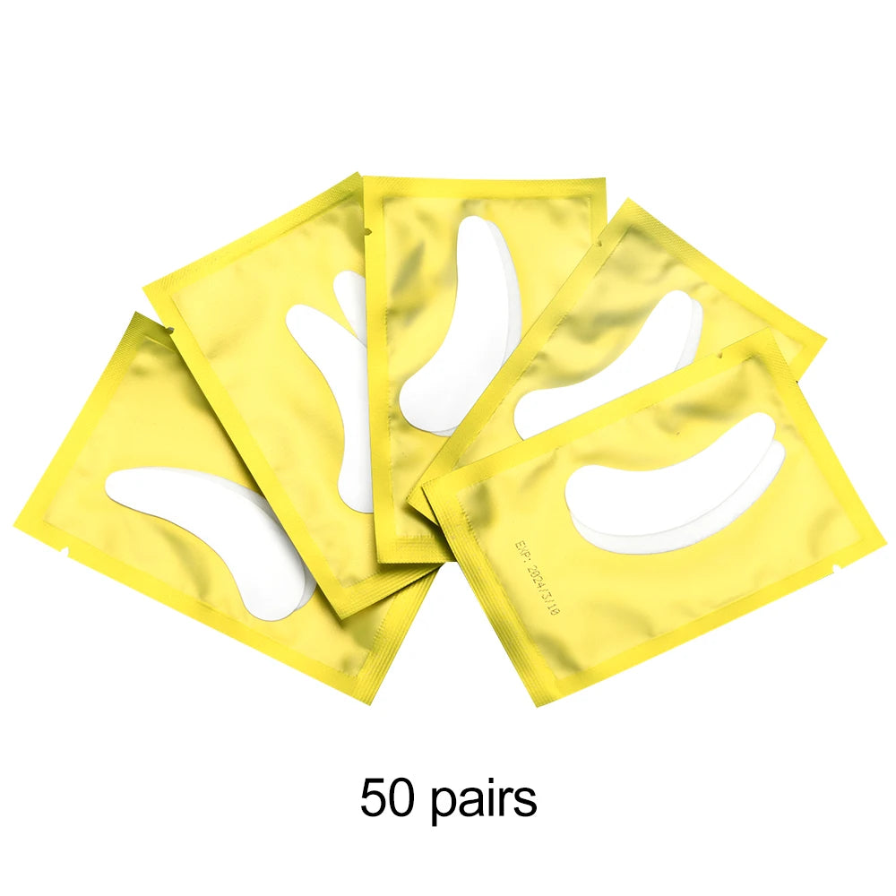 50Pairs/Lots Eye Patches Eyelash Extension under Eye Pads Makeup Eyelash Patches Tip Stickers Pads for Eyelash Extension Makeup